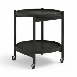 Hot Brdr. Krüger Bølling Tray Table model 50 rullbord ek svart lack svartlackat ekstativ