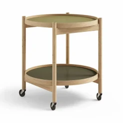 Brdr. Krüger Bølling Tray Table model 50 rullbord leaf oljat ekstativ