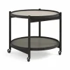 New Brdr. Krüger Bølling Tray Table model 60 rullbord stone svartlackat ekstativ