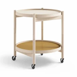 New Brdr. Krüger Bølling Tray Table model 50 rullbord sunny obehandlat bokstativ