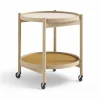 Hot Brdr. Krüger Bølling Tray Table model 50 rullbord sunny obehandlat ekstativ