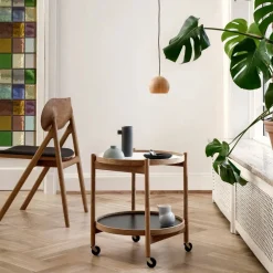 Clearance Brdr. Krüger Bølling Tray Table model 50 rullbord sunny rökoljat ekstativ