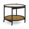 Brdr. Krüger Bølling Tray Table model 60 rullbord sunny svartlackat ekstativ