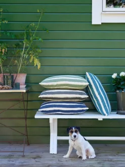 Chhatwal & Jonsson Block Stripe utomhuskudde 40x60 cm Sage-off white