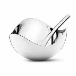 Hot Georg Jensen Bloom saltkar med sked rostfritt stål