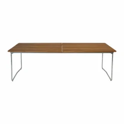 Online Grythyttan Stålmöbler B31 matbord 230x92 cm Obehandlad teak- varmförzinkad stativ