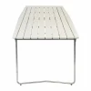 Grythyttan Stålmöbler B31 matbord 230x92 cm Vitlackad ek-varmförzinkad stativ