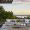 Skargaarden Bönan modulsoffa Sunbrella Ashe light grey 2-sits ljusgrå aluminium ram
