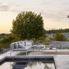 Skargaarden Bönan modulsoffa Sunbrella Sling light grey hörndel ljusgrå aluminium ram