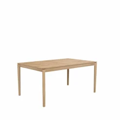 Outlet Ethnicraft Bok matbord med iläggsskiva Oak wax oil 90x160/240 cm
