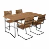 Clearance Grythyttan Stålmöbler Bovik bord + 4 stolar teak-black