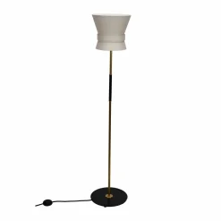 Discount Örsjö Belysning Bow golvlampa Rå mässing-cream white small 147 cm