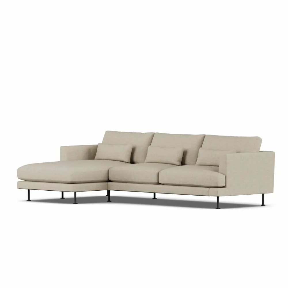 1898 Bredhult soffa Bern Beige 0341-svart stål 2 5-sits C2