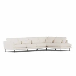 1898 Bredhult soffa Caleido Beige 9600-svart stål 4-sits B1