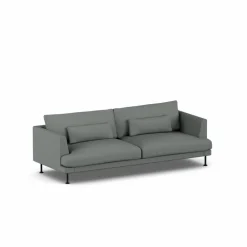Hot 1898 Bredhult soffa Caleido Grey 1240-svart stål 3-sits
