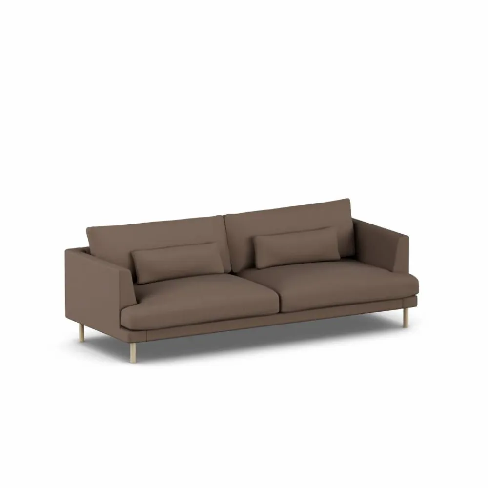Online 1898 Bredhult soffa Jump Brown 1955-vitoljad ek 3-sits
