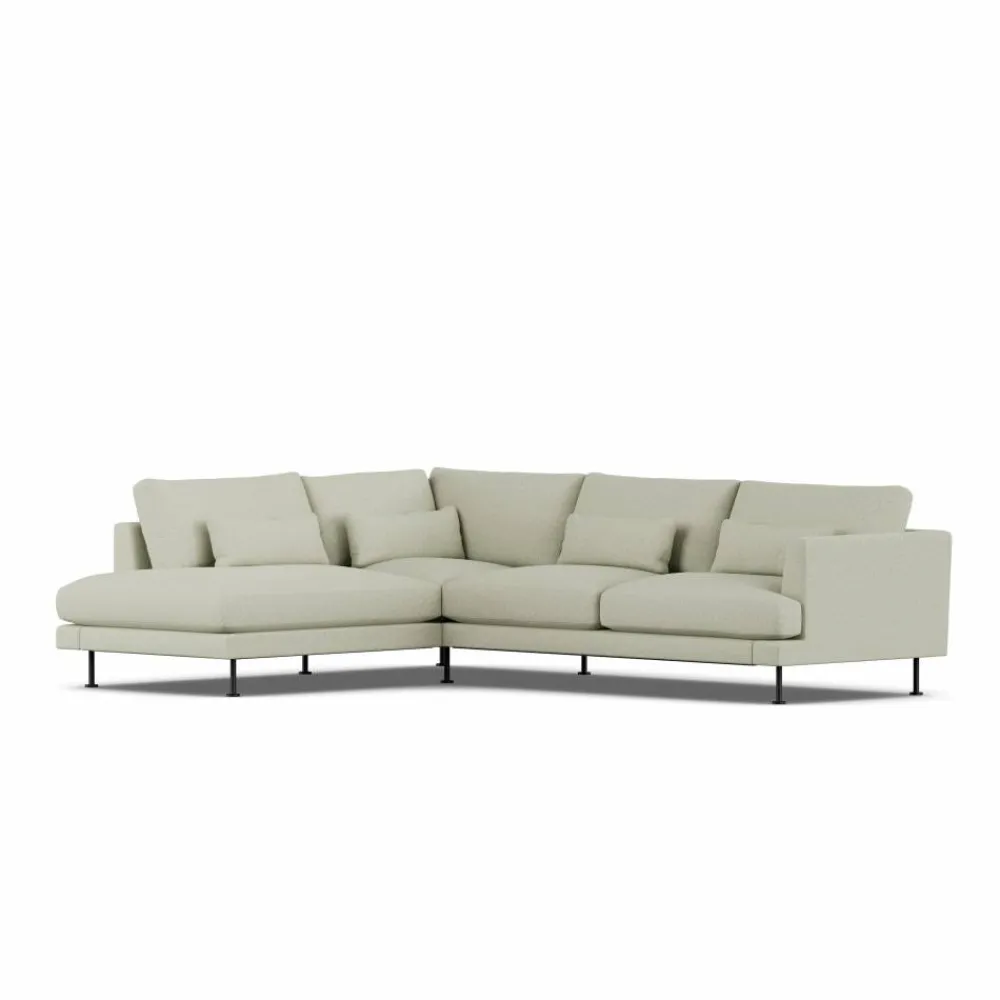 1898 Bredhult soffa Luiza Beige 3981-svart stål 3-sits A2