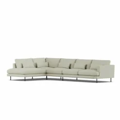 Sale 1898 Bredhult soffa Luiza Beige 3981-svart stål 4-sits B2
