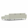 Outlet 1898 Bredhult soffa Luiza Beige 3981-svart stål 2 5-sits C1
