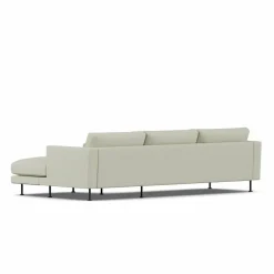 Outlet 1898 Bredhult soffa Luiza Beige 3981-svart stål 2 5-sits C1