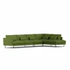 Online 1898 Bredhult soffa Luiza Green 3975-svart stål 4-sits B1
