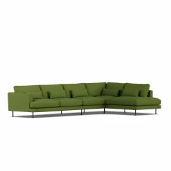 Online 1898 Bredhult soffa Luiza Green 3975-svart stål 4-sits B1