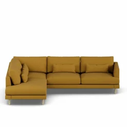 New 1898 Bredhult soffa Luiza Mustard 3972-vitoljad ek 3-sits A2