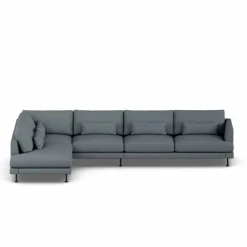 Hot 1898 Bredhult soffa Same Blue 6678-svart stål 4-sits B2
