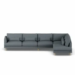 Clearance 1898 Bredhult soffa Same Blue 6678-vitoljad ek 4-sits B1