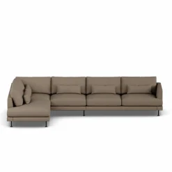 Hot 1898 Bredhult soffa Same Mole 6674-svart stål 4-sits B2