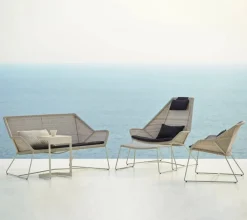 Cane-line Breeze dynset loungefåtölj hög rygg Natté black