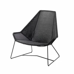 Cane-line Breeze loungefåtölj hög rygg weave Black