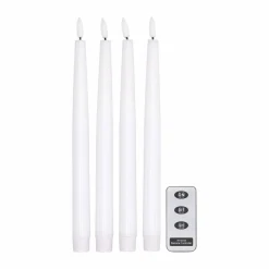 Scandi Essentials Bright LED-ljus 28 5 cm 4-pack med fjärrkontroll Vit