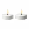 Scandi Essentials Bright värmeljus LED Ø5 8 cm 2-pack White