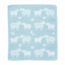 Discount Klippan Yllefabrik Bää snuttefilt Light blue 34x40 cm