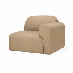 Ethnicraft Bulky modulsoffa avslut armstöd vänster Light sepia