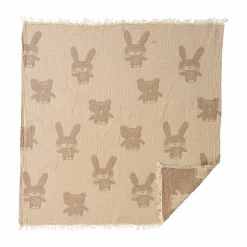 Barn Klippan Yllefabrik Bunny&Bear filt 75x90 cm Grey