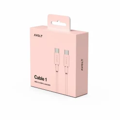 Sale Avolt Cable 1 USB-C till USB-C laddningskabel 2 m New Pink