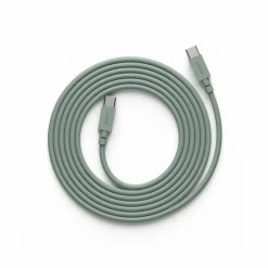 Avolt Cable 1 USB-C till USB-C laddningskabel 2 m Oak green
