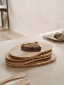 Ferm Living Cairn butter boards bricka 4-pack Oak