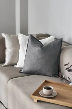 New Scandi Living Calm kuddfodral linne 50x50 cm Charcoal