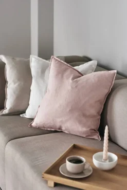 Clearance Scandi Living Calm kuddfodral linne 50x50 cm Dusty Rose