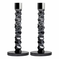 Orrefors Carat ljusstake 2-pack antracit 24 2 cm