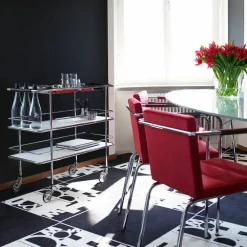 Lammhults Cargo serveringsvagn Frostat glas-krom