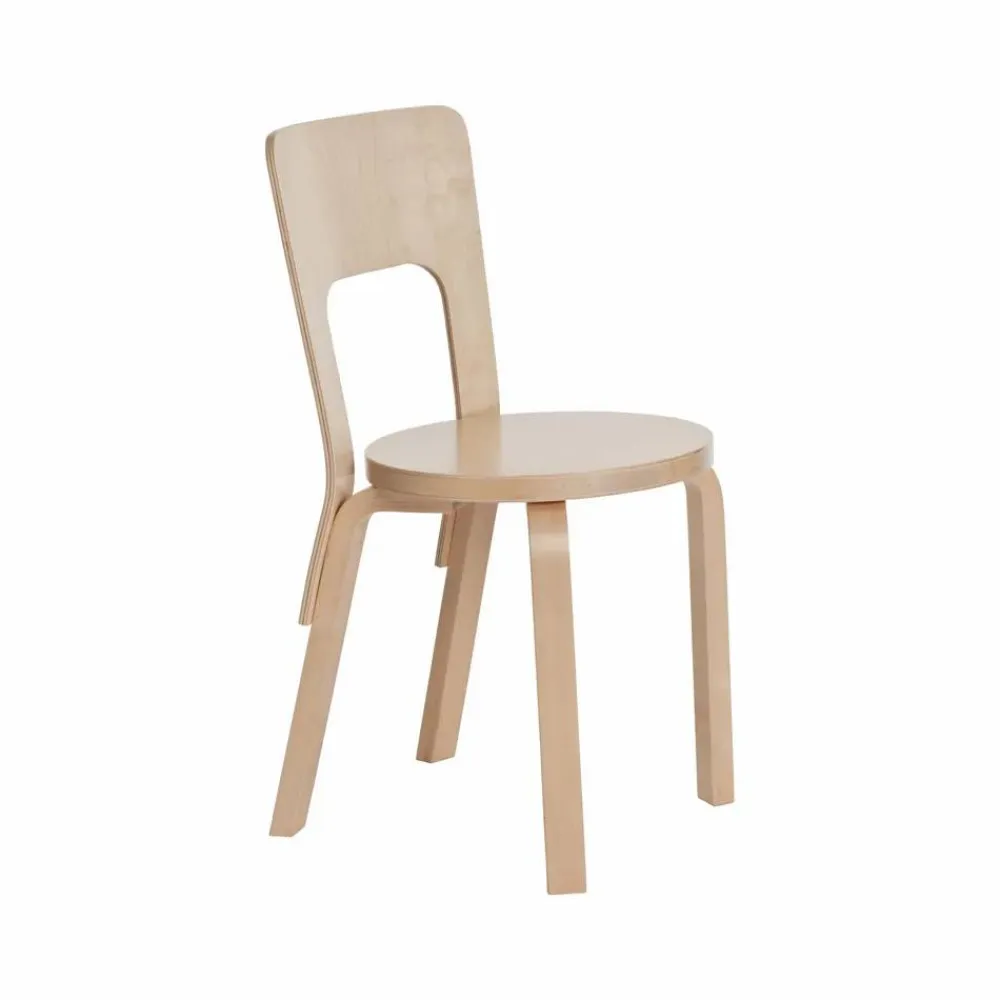 Clearance Artek Chair 66 stol Naturlackerad björk-Björk