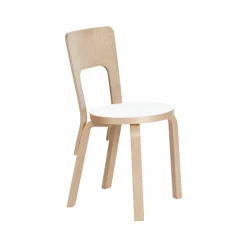 Artek Chair 66 stol Vit laminat-Björkstativ
