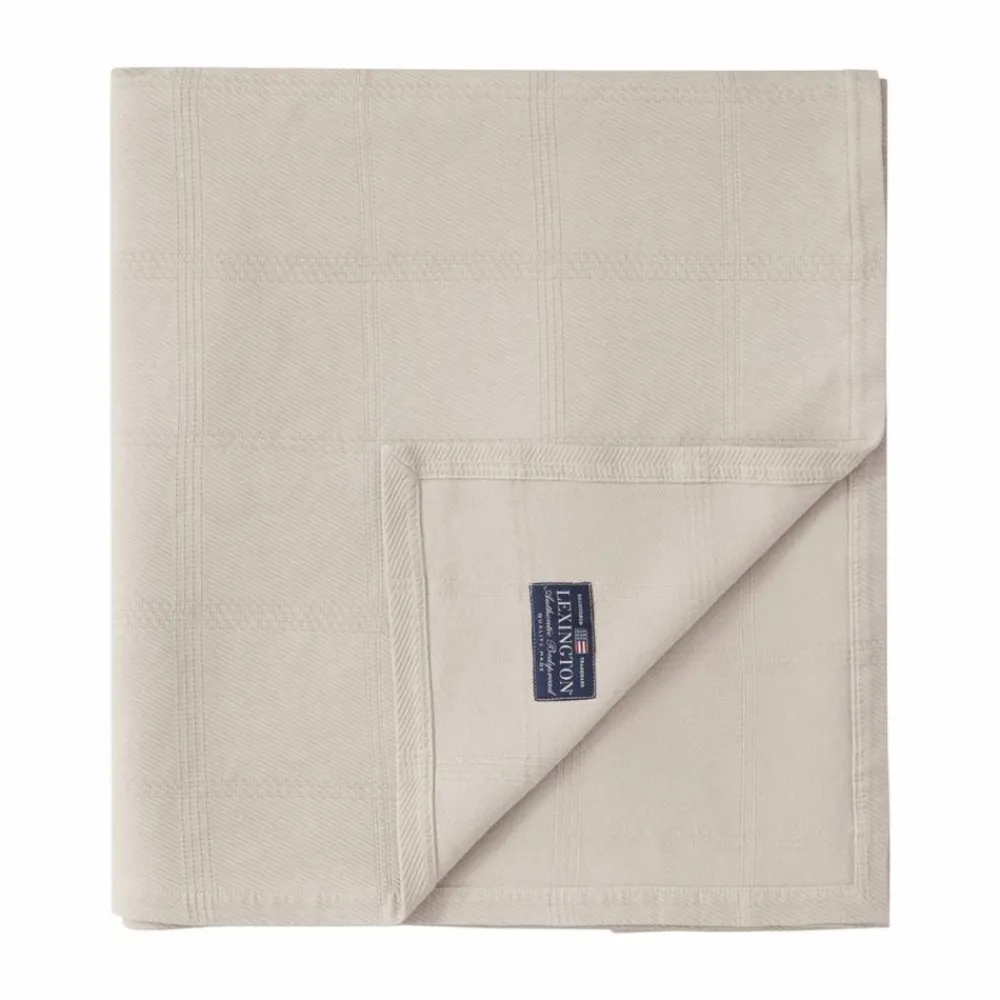 Sale Lexington Checked Jacquard överkast 160x240 cm Light beige