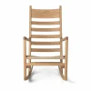 Carl Hansen & Søn CH45 gungstol Vitoljad ek-naturflätad