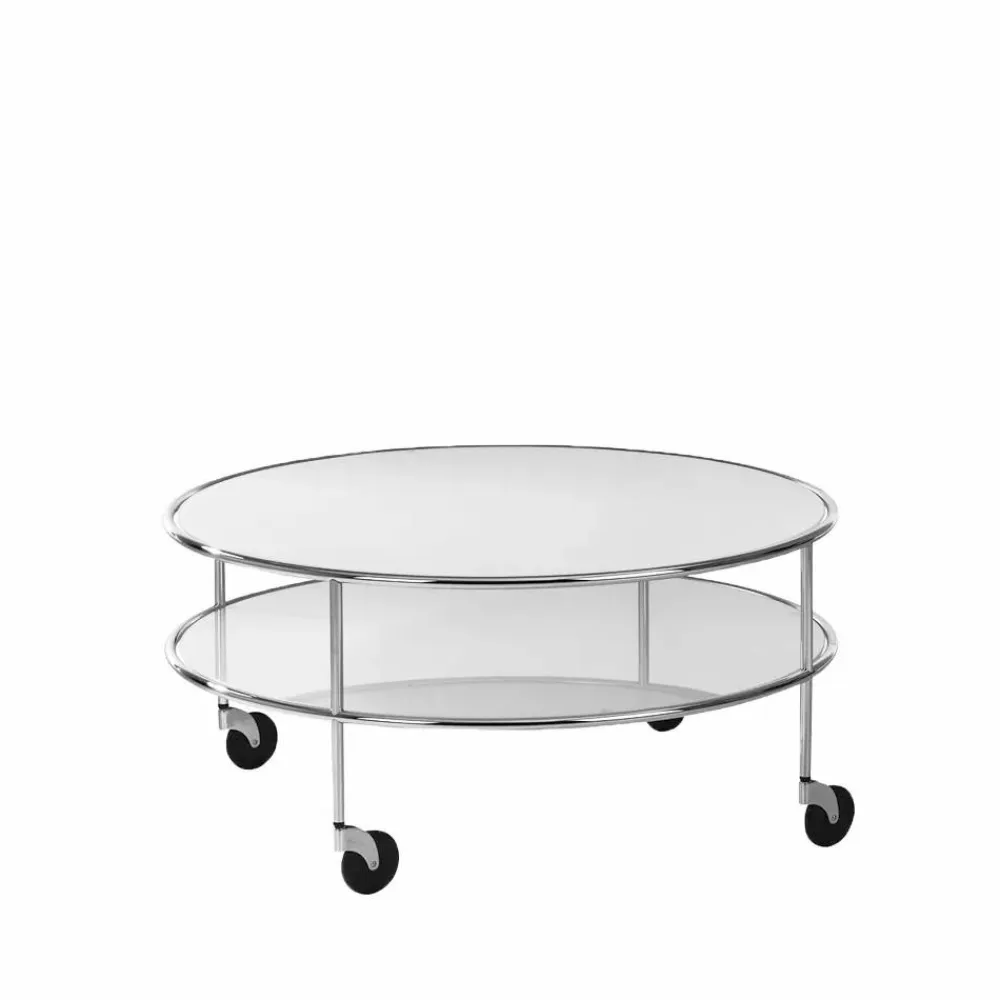 Online Lammhults Chicago III soffbord Frostat glas-krom