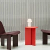 Barn HAY Chisel lounge chair Dark bordeaux lackad bok